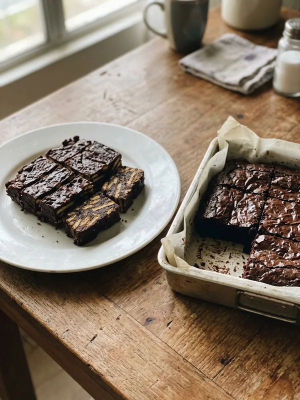Kek batik dan brownies fresh bakar