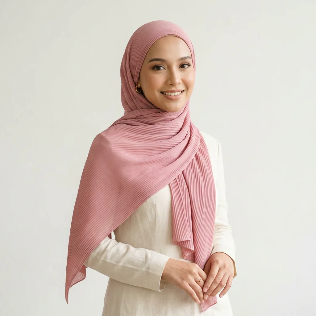 Shawl Chiffon Pleated Premium (Mudah Bentuk)