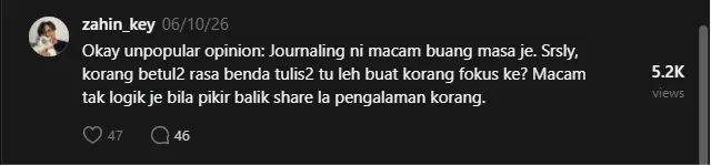 Contoh Posting Journaling