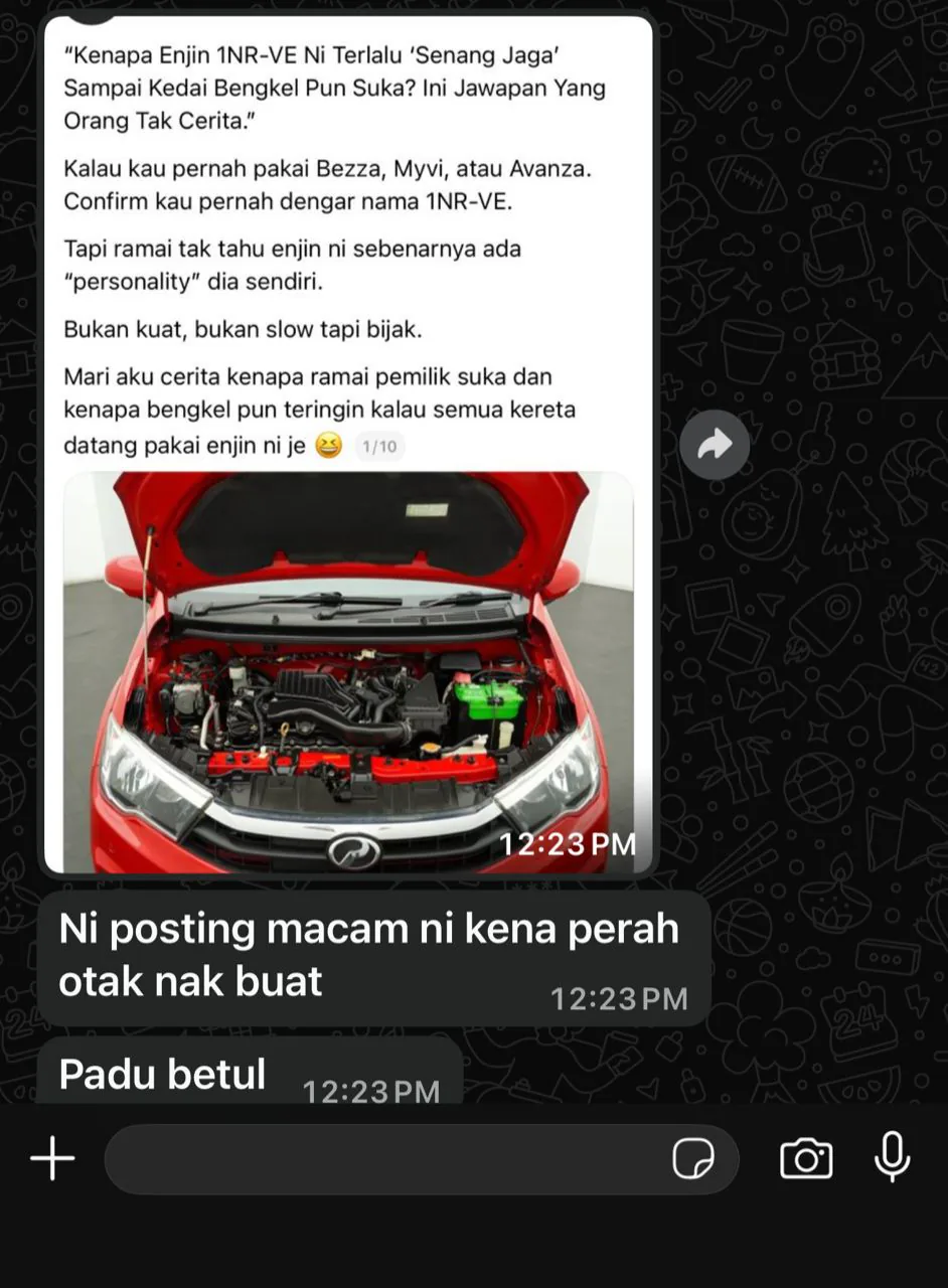 Ni posting macam ni kena perah otak nak buat. Padu betul.